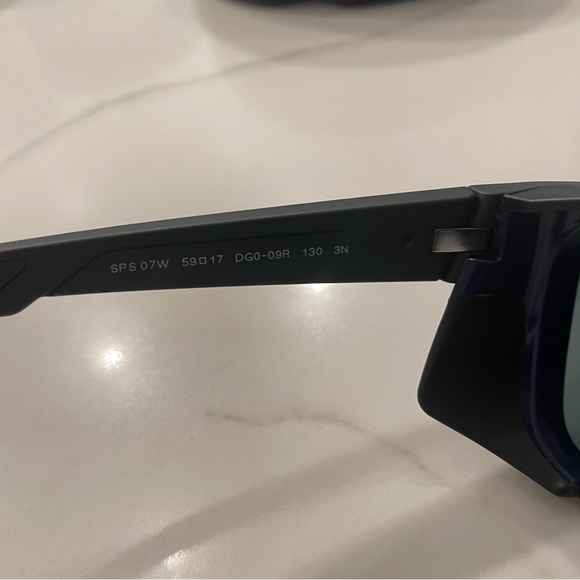 Prada Linea Rossa Sunglasses PS 07WS DG009R Black with Blue Lenses - Picture 6 of 13